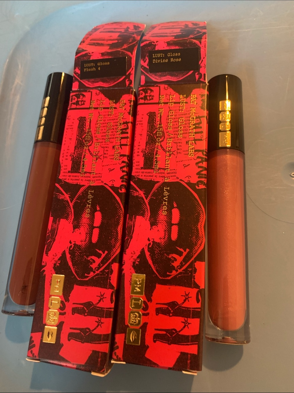 Pat McGrath Lust: Gloss Flesh + Divine Rose Duo - Brown and Pink Shades